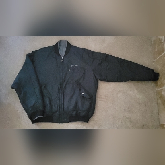 Sean Johns Reversible Men's Black Bomber Jacket - Picture 9 of 10